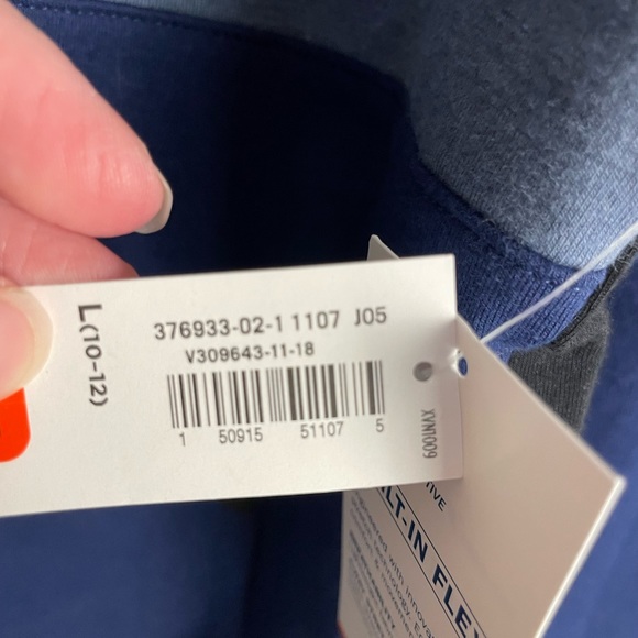 Old Navy Boys Full Zip Active Hoodie Jacket Blue Built In Flex Size Large - Picture 5 of 5